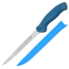 Cuda 7" AquaTuff Wide Fillet Saltwater & Freshwater Zirconium Bonding Fish Filleting Knife with Weather-Resistant Non-Slip Grip & Blade Cover