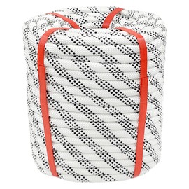 Climbing Rope 1/2 in x 150 Ft White Bull Rope Polyester Braided Arborist Rope 1/2 inch 48 Strands 150ft for Tree Pulling,Nautical Rigging Rope Swing