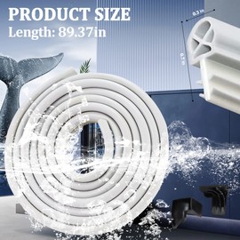 Romalon WD08X10057 Dishwasher Door Gasket with WD8X227 & WD8X228 Corner Gaskets Fit for GE Dishwasher Replace PS263963 PS263964