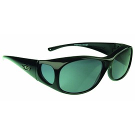 Fitovers Eyewear Element Sunglasses, Matte Black, Polarvue Gray