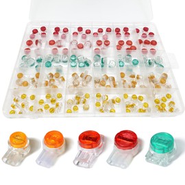 Telephone Cable Connector, UY/UY2/UR/UR2/UG Single Core Connector Kit, Low Current Connector for Telecommunications and Signal Cables, Cable Quick Tie for Crimping, Red