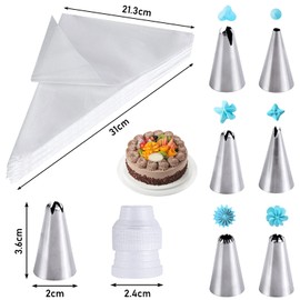 HAKACC Piping bag disposable piping bag set icing bags piping bags