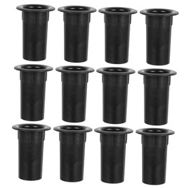 Mikinona 12 Pcs Audio Punching Bag for Tube Bass Pipe Vibration Speaker Port Bungs Covers Speaker Accessories Plastic Black