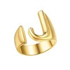 FindChic J Initial Ring Statement Cuff Rings for Women Alphabet