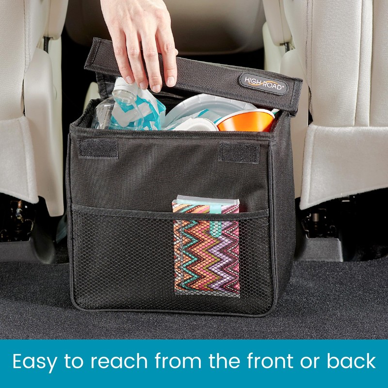 High Road TrashStand Weighted Car Trash Can with Lid and