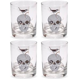 Charley Harper Wrented Double Old-Fashioned DOF Set of 4 Glasses