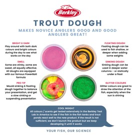 Berkley PowerBait Trout Dough Season Pack, 4 Colors & Flavors for Year-Round Trout Fishing, Scent-Infused, Moldable Bait for Lakes, Rivers & Streams, Skill Levels, Autumn pack