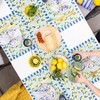 furn. Lemons Table Runner – Washable Striped Mediterranean Fruits Quick