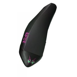 Hidden Comfort Camo HCC Racing seat Cover Compatible with Yamaha Raptor 660 Eyes Logo Black Gripper/Purple