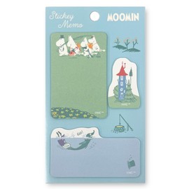 Gakken Staful Moomin Sticky Notes, Die Cut Sticky Notes, Blue AM04827