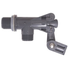 Kerick Valve PT100SS PVC Float Valve, Tank Mount, 60 gpm at 60 psi, 1" NPT Male