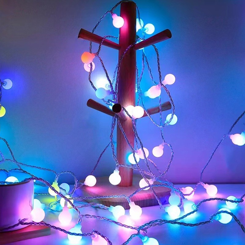 39.4ft LED Colorful Globe Lights with 100 LED Bulbs IP65