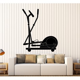Vinyl Wall Decal Gym Exercise Equipment Fitness Sports Stickers Large Decor (ig4006) Gold Metallic