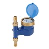 Watflow DN15 Vertical Water Meter with 1/2" NPT Couplings, Heavy