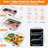 6 Pack Clear Hard Shell Zipper Cases - Ultimate Organizer
