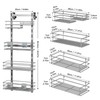 Orimade Shower Caddy Adjustable Height 4 Tier Silver,Bathroom Hanging Over