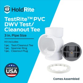 Holdrite TRPVC3A PVC DWV Test/Cleanout Tee with Plug