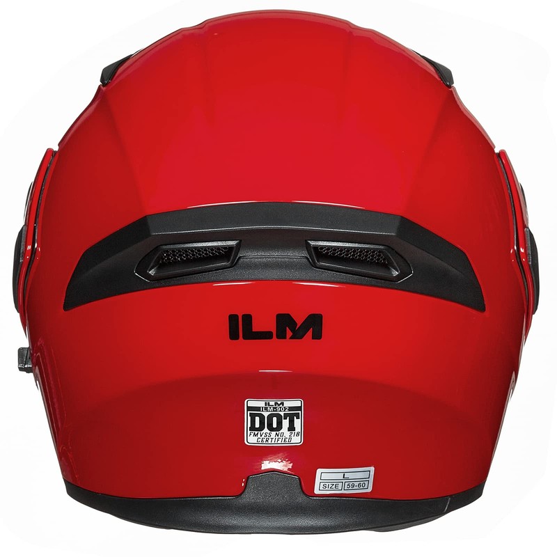 ILM Motorcycle Dual Visor Flip up Modular Full Face Helmet