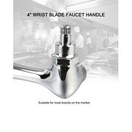 Commercial Faucet Handle Replacement Sink Faucet Wrist Blade Handles 4-inch Hot/Cold Faucet Wrist Handle Kit Heavy Duty Commercial Kitchen Faucet Handles Suitable for Restaurant,School,Hospital
