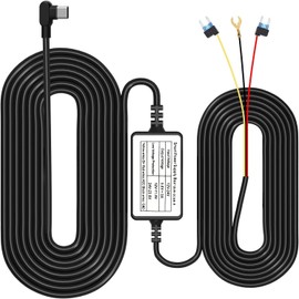 Dashcam Power Adapter,(Universal) Compatible with All Models,Dual DC Buck Converter 12V to 5V,Dash Cam Hardwire Kit,Built-in Hide USB to GPS Radar Mirror Camera Dashcam Charger Adapter Cable