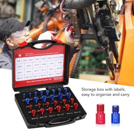 26Pcs Nut and Bolt Thread Checker, Nut and Bolt Measurement Tool Set, Nut Bolt Thread Size Identifier Tool with a Storage Box, for Maintenance Repair