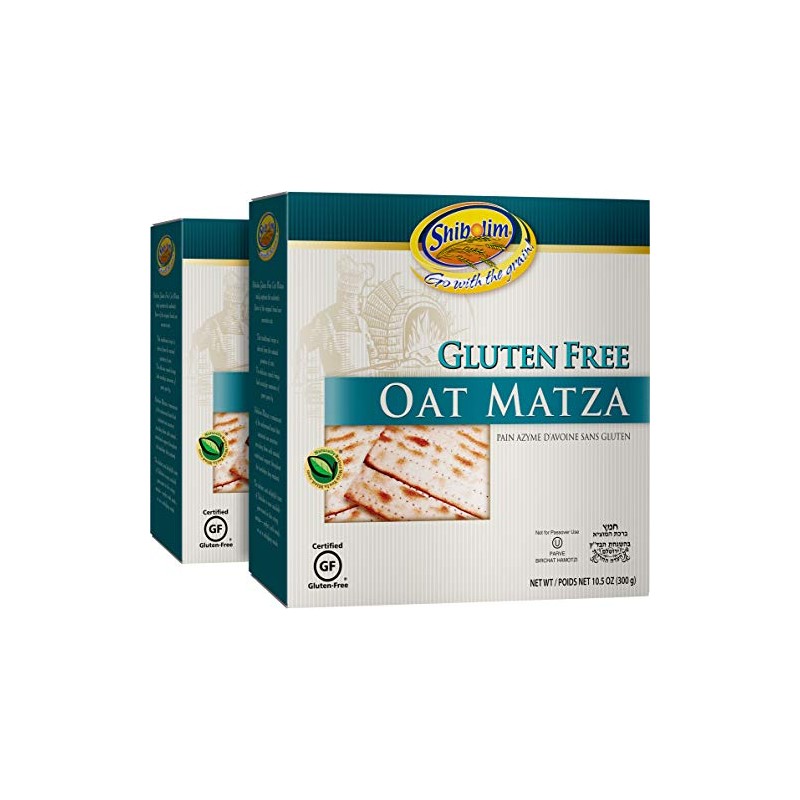 Shibolim Gluten Free Oat Matza 10.5oz (2 Pack) Made with
