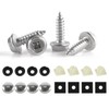 LivTee Rustproof License Plate Screws for Securing License Plates Frames