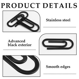 Set of 2 Stainless Steel Money Clips for Men - Money Clip, Money Clip for Office, School, Documents, Card Holder, Silver, black, Fashions
