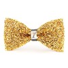 PINEPAN Mens Diamante Novelty Banquet Wedding Pre-Tied Bow Tie Gold,