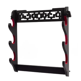 FOXSMZZ Sword Holder Wall Mount Samurai Sword Stand Display Katana Wakizashi Tanto Wall Hanger Sword Rack (3-Tier)