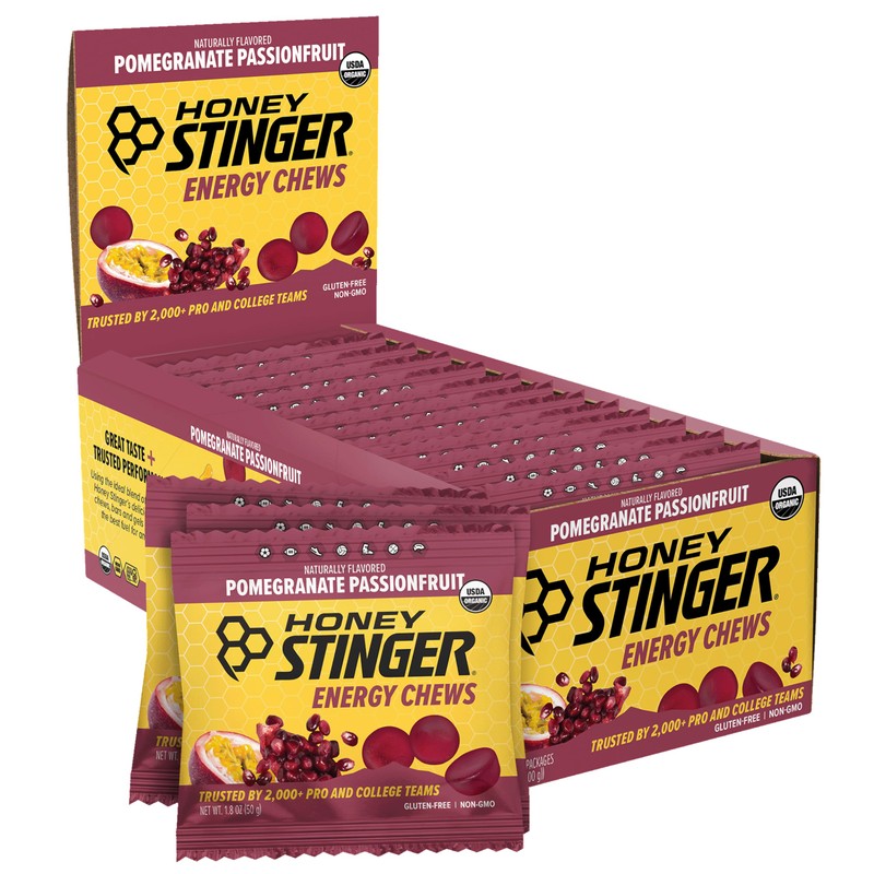 Honey Stinger Pomegranate Chews, color Morado, 590 gr