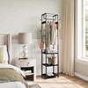 ELYKEN Coat Rack Freestanding, Hall Tree with 3 Storage Shelves