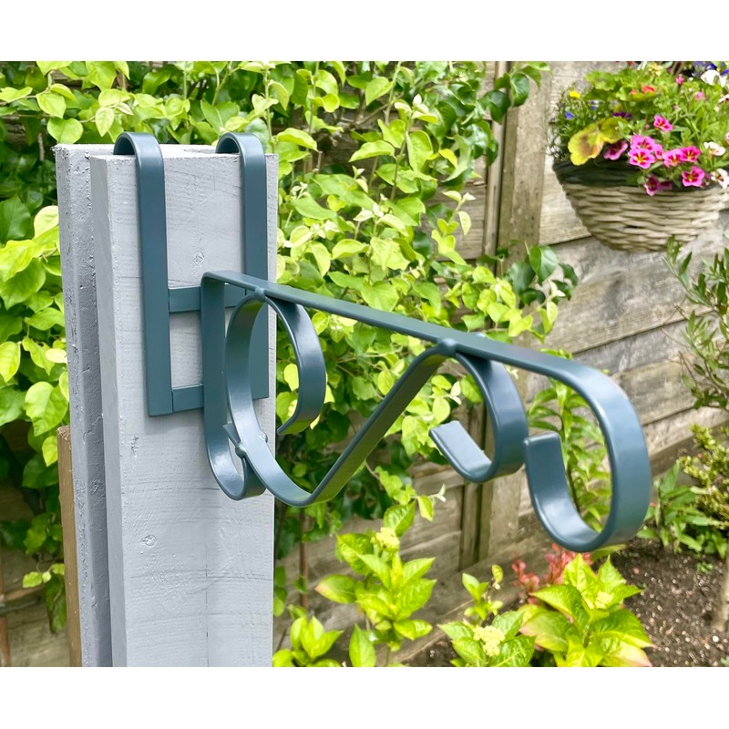 Slimline Concrete Fence Post Bracket Anthracite Grey - Fits 3.5"