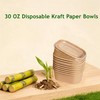 65 Pack 30 OZ Disposable Kraft Paper Bowls with Forks,