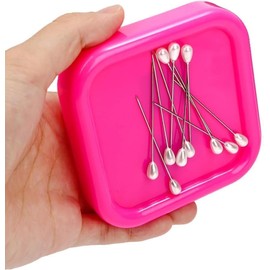 3 Pcs Square Magnetic Pin Cushion Anti Loss Sewing Pin Needle Storage Holder Magnetic Push Pins Holder for Sewing Quilting DIY Projects, Plastic Pincushions (Random Color)