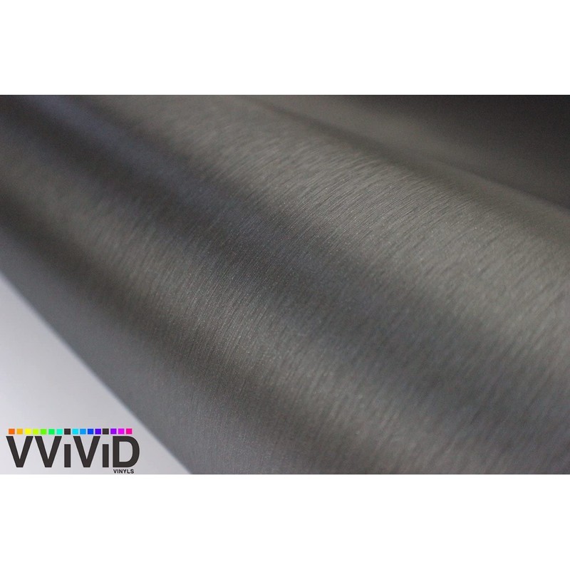 VViViD® XPO Dark Grey Brushed Metallic Car Wrap Vinyl Roll