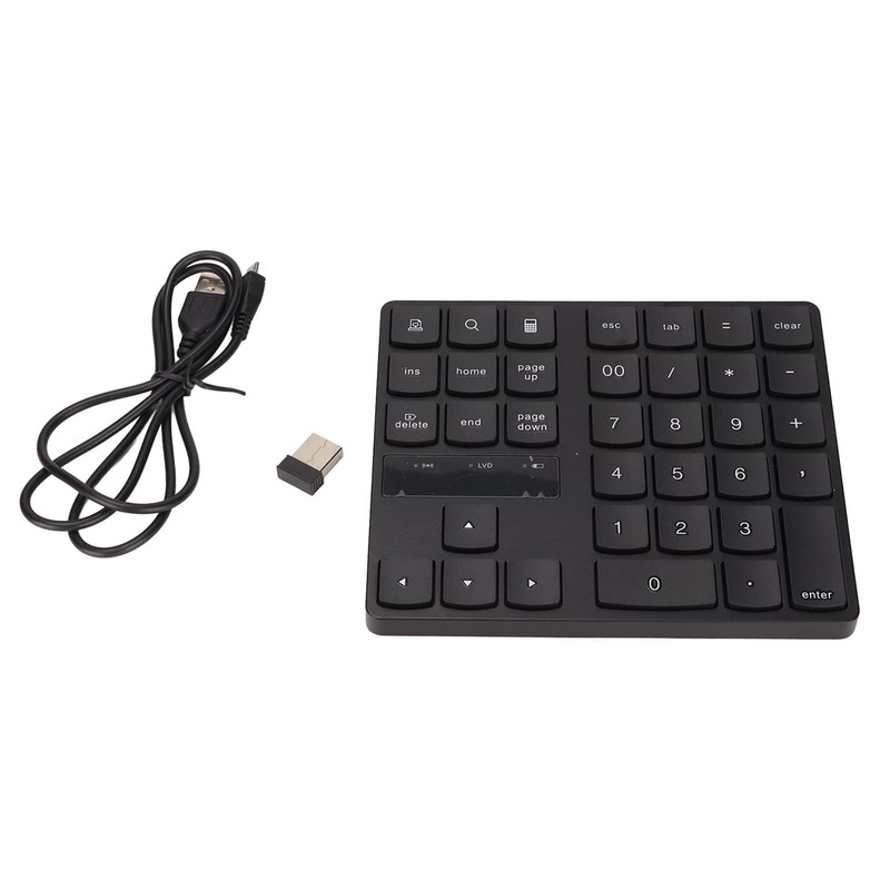Wireless Number Pad with 35 Keys 2.4G Quiet USB Numeric