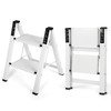 FAHKNS 2 Step Ladder, Aluminum Folding Step Stool with Anti-Slip