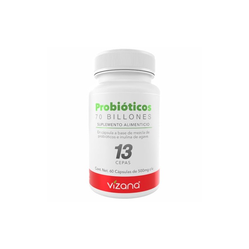 VIZANA NUTRITION | Probióticos 70 billones, 13 Cepas HPMC Vegetarianas