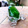 JinshiY Crystal Frog Figurines Collection Glass Vivid Animal Paperweight Table
