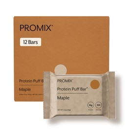 ProMix Nutrition Protein Puff Bars - Maple - Marshmallow Crispy Treat - High Protein & Low Calorie - 12 Bars