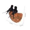 Toddmomy 2 Sets Simulated Swallow Nest Bird Ornament Simulation Bird