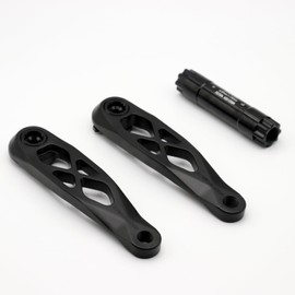 EVOSID MTB Bike Crankset, Bicycle Crank Arm Set 165/170/175mm R-SPEC Trail Enduro Dub 29 Hollow Bike Crank Spindle CNC Suitable for GXP DH AM XC (Black-170mm)