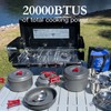 FineFlame Camping Stove, 2 Burners Portable Propane camp Stove with