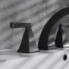 Esnbia Widespread Bathroom Faucet Matte Black, 2 Handles Faucet for