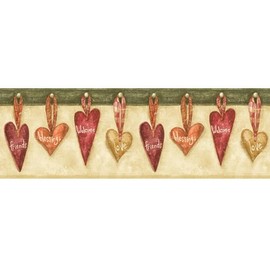 Country Hearts -Blessings-Welcome-Love- Wallpaper Border - BV006242B …