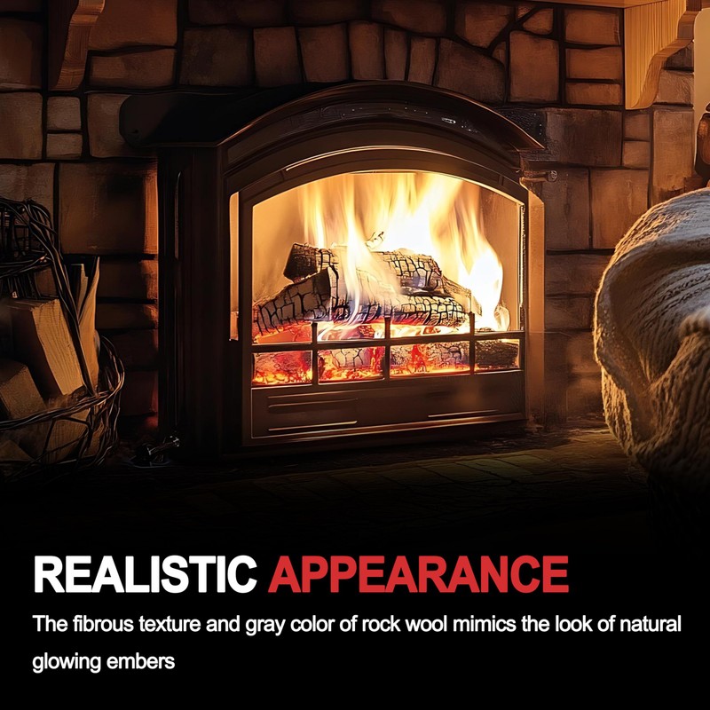 Rock Wool for Gas Log, 6 oz/Bag,Gas Fireplace logs Compatible