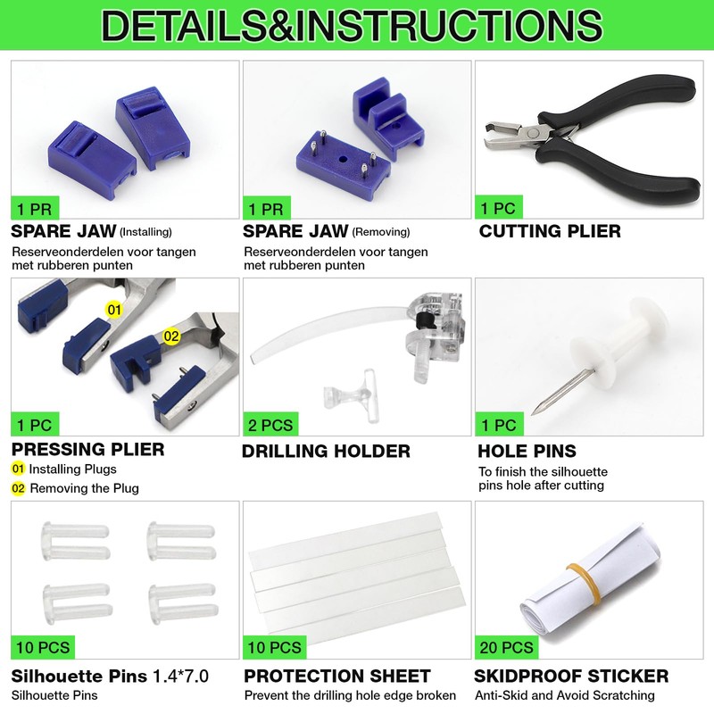 Rimless Glasses Repair Kit, Eyeglass Repair Kits, Professional Eyeglasses Plier