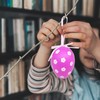 Pack of 24 Easter Eggs for Hanging, Colourful Plastic Eggs,