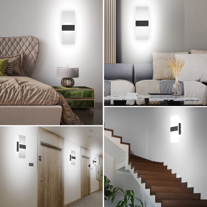 TRLIFE Dimmable Wall Sconces, Modern Wall Sconces Set of 2